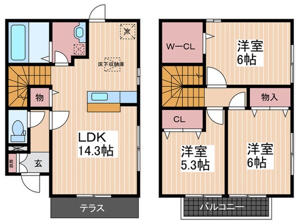 さくらプラスわんＡ棟の物件間取画像